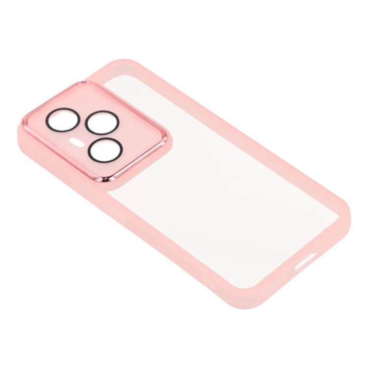 For Honor X8d 4G WANLONFENG Electroplated Frame Translucent TPU Phone Case with Screen Film