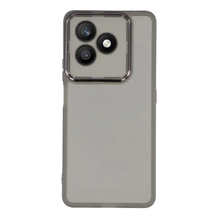 For Honor X8d 4G WANLONFENG Electroplated Frame Translucent TPU Phone Case with Screen Film