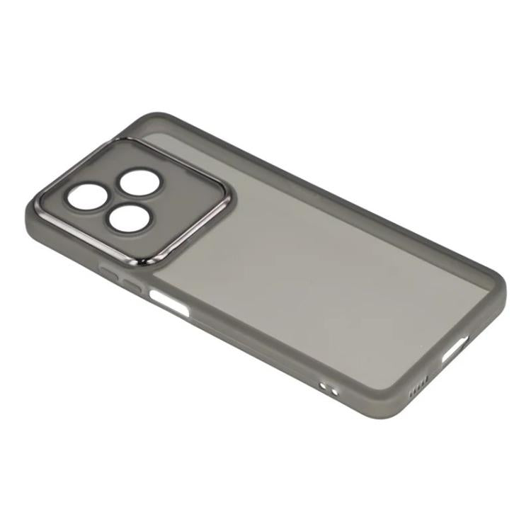 For Honor X8d 4G WANLONFENG Electroplated Frame Translucent TPU Phone Case with Screen Film