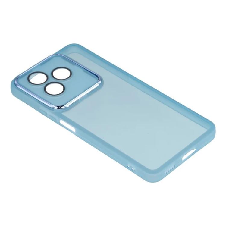 For Honor X8d 4G WANLONFENG Electroplated Frame Translucent TPU Phone Case with Screen Film