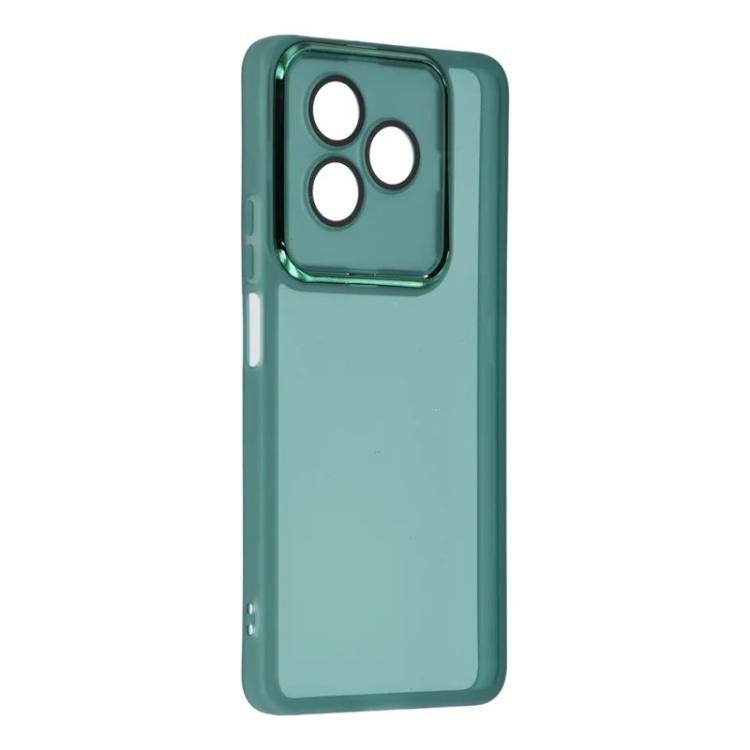 For Honor X8d 4G WANLONFENG Electroplated Frame Translucent TPU Phone Case with Screen Film