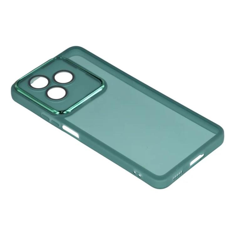 For Honor X8d 4G WANLONFENG Electroplated Frame Translucent TPU Phone Case with Screen Film
