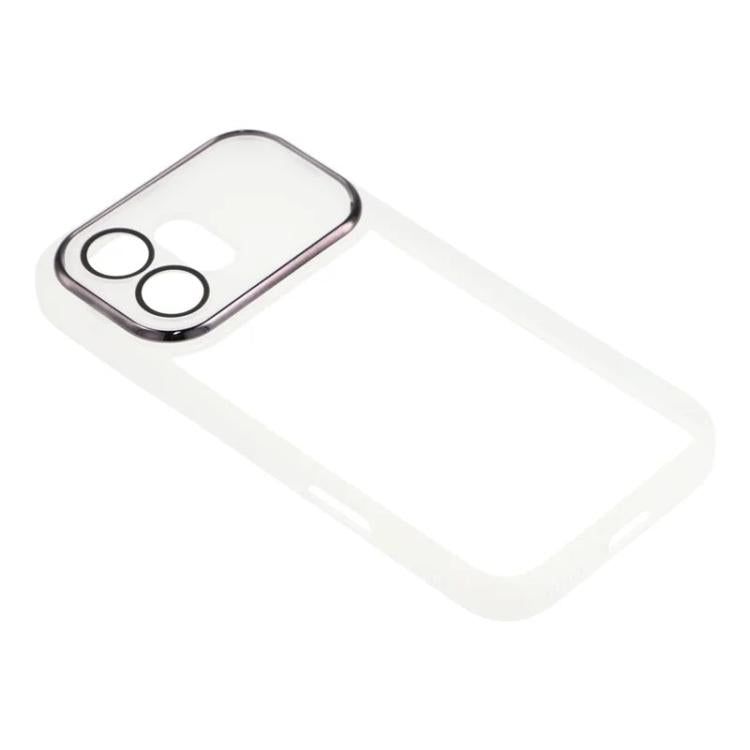 For Honor 600 Global WANLONFENG Electroplated Frame Translucent TPU Phone Case with Screen Film