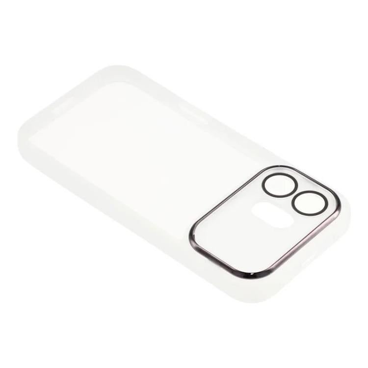 For Honor 600 Global WANLONFENG Electroplated Frame Translucent TPU Phone Case with Screen Film