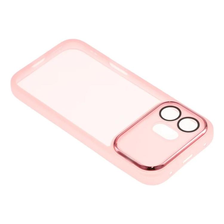 For Honor 600 Global WANLONFENG Electroplated Frame Translucent TPU Phone Case with Screen Film