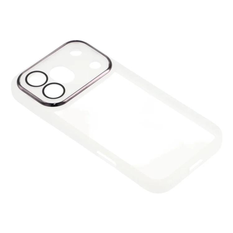 For Honor 600 Pro Global WANLONFENG Electroplated Frame Translucent TPU Phone Case with Screen Film