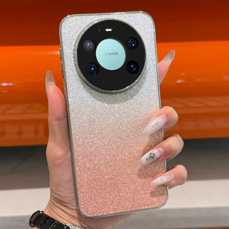 For  Huawei Mate 80 Pro Max Frosted Star Electroplated Frame Glitter Powder Phone Case