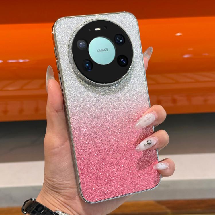 For  Huawei Mate 80 Pro Max Frosted Star Electroplated Frame Glitter Powder Phone Case