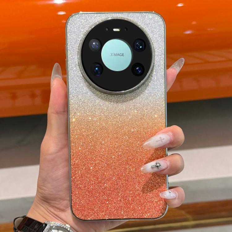For  Huawei Mate 80 Pro Max Frosted Star Electroplated Frame Glitter Powder Phone Case