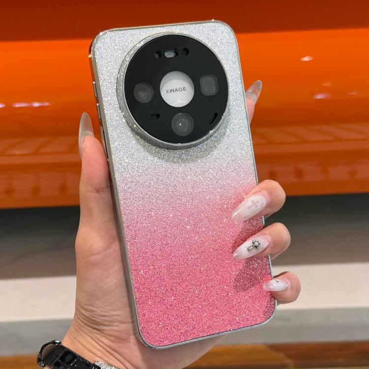 For  Huawei Mate 80 Frosted Star Electroplated Frame Glitter Powder Phone Case