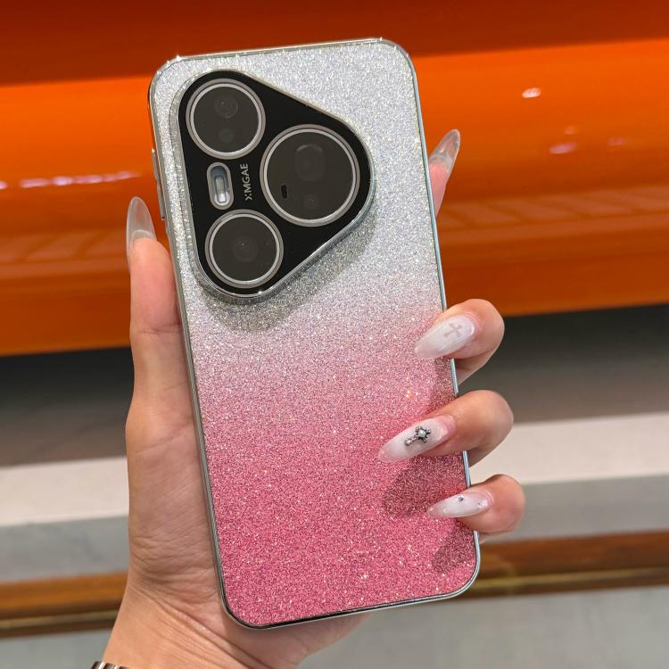 For  Huawei Pura 80 Pro+ 5G Frosted Star Electroplated Frame Glitter Powder Phone Case