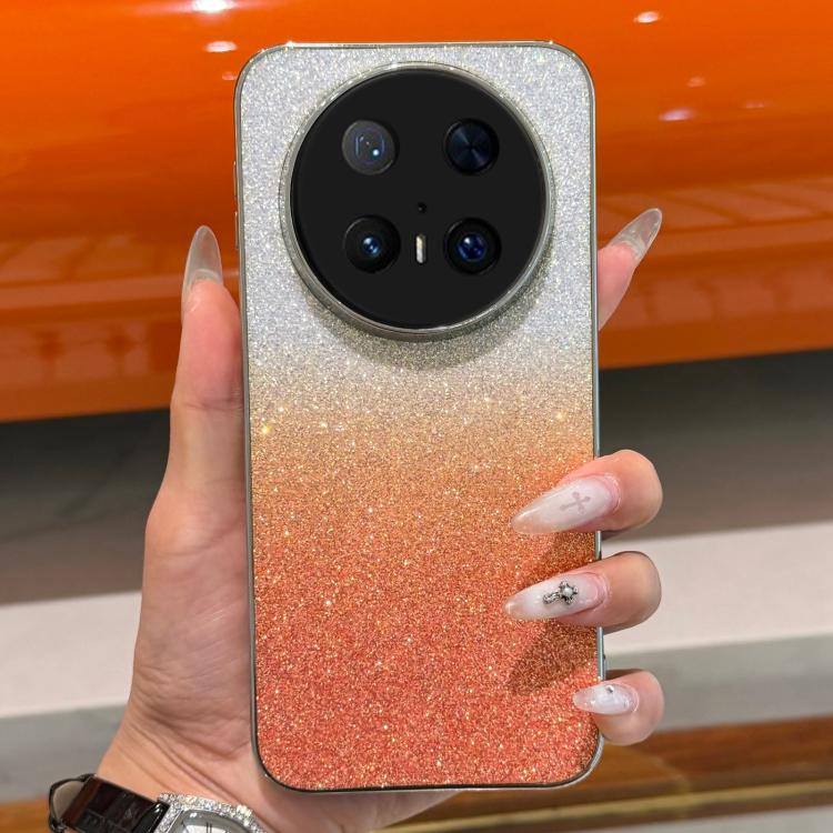 For  Huawei Mate 70 Pro Frosted Star Electroplated Frame Glitter Powder Phone Case