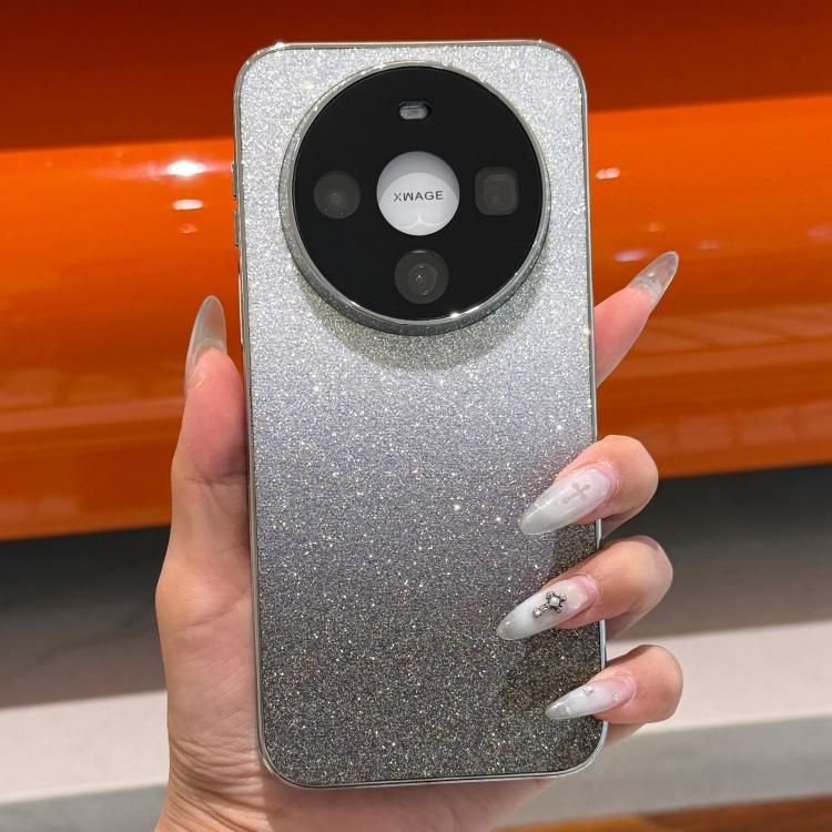 For  Huawei Mate 60 Frosted Star Electroplated Frame Glitter Powder Phone Case