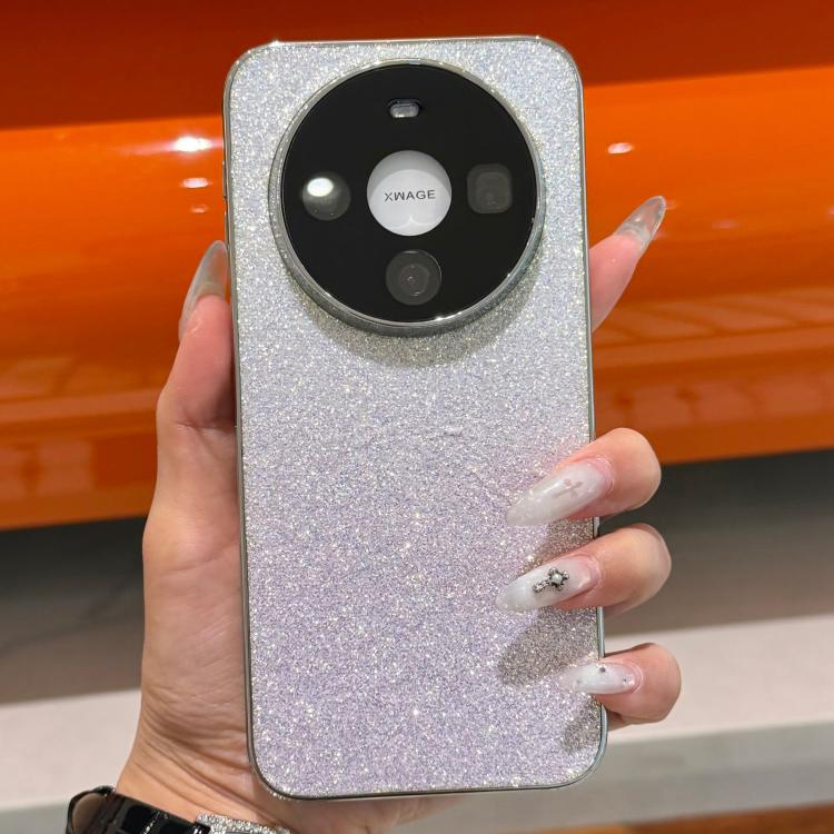 For  Huawei Mate 60 Frosted Star Electroplated Frame Glitter Powder Phone Case