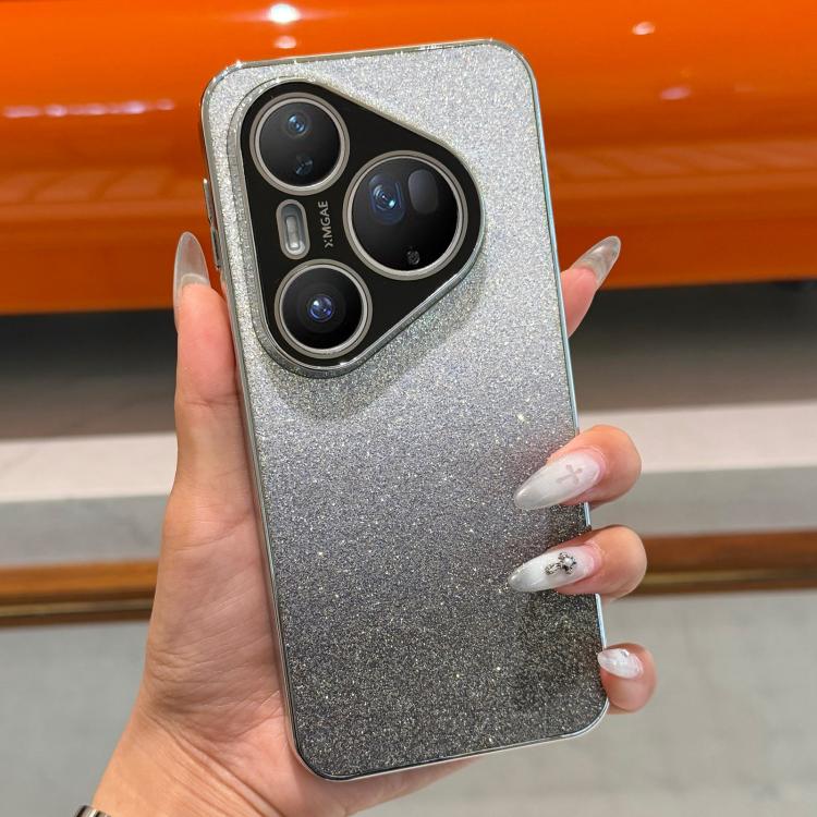 For  Huawei Pura 80 Ultra 5G Frosted Star Electroplated Frame Glitter Powder Phone Case