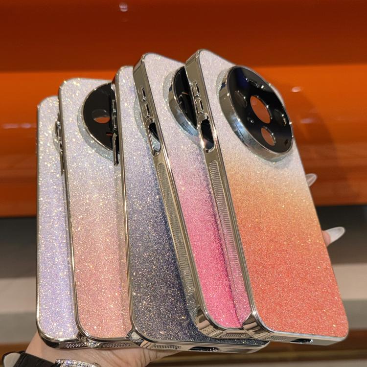 For  Huawei Mate 60 Pro Frosted Star Electroplated Frame Glitter Powder Phone Case