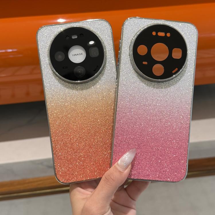 For  Huawei Mate 60 Pro Frosted Star Electroplated Frame Glitter Powder Phone Case