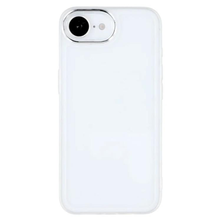 For iPhone 17e / 16e WANLONFENG Electroplated Frame Translucent TPU Phone Case with Screen Film