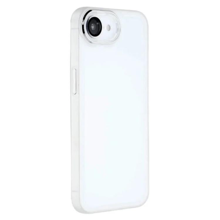 For iPhone 17e / 16e WANLONFENG Electroplated Frame Translucent TPU Phone Case with Screen Film