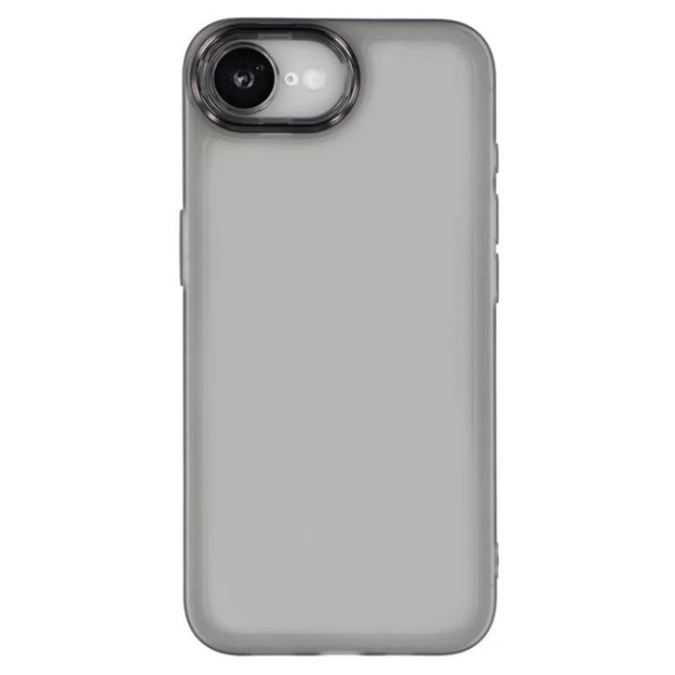 For iPhone 17e / 16e WANLONFENG Electroplated Frame Translucent TPU Phone Case with Screen Film