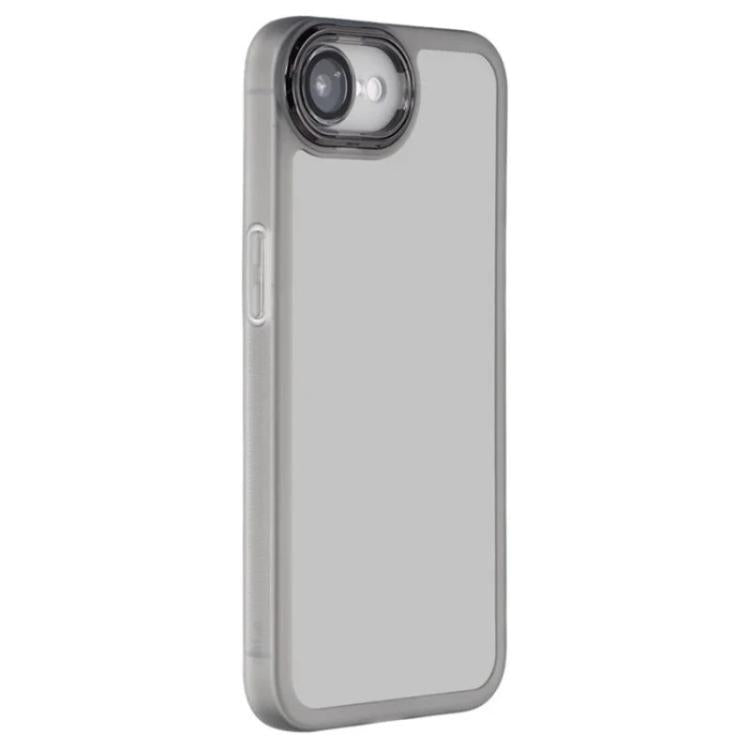 For iPhone 17e / 16e WANLONFENG Electroplated Frame Translucent TPU Phone Case with Screen Film