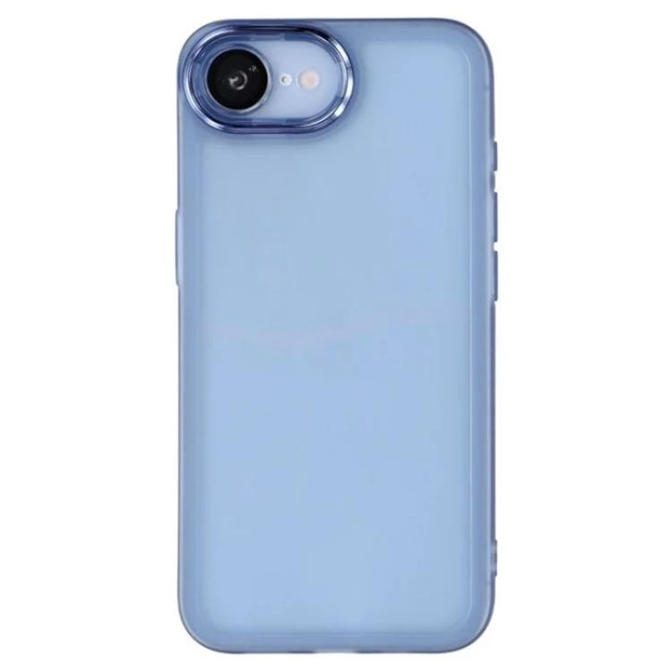 For iPhone 17e / 16e WANLONFENG Electroplated Frame Translucent TPU Phone Case with Screen Film