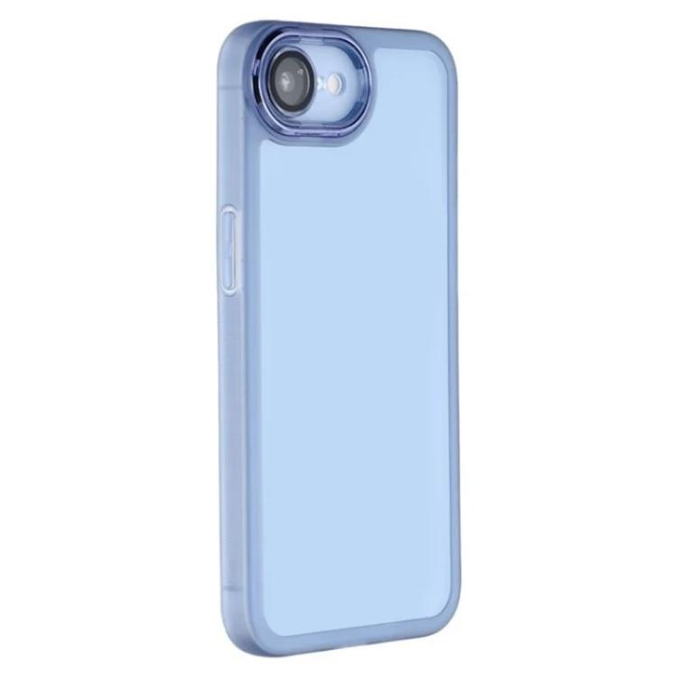 For iPhone 17e / 16e WANLONFENG Electroplated Frame Translucent TPU Phone Case with Screen Film