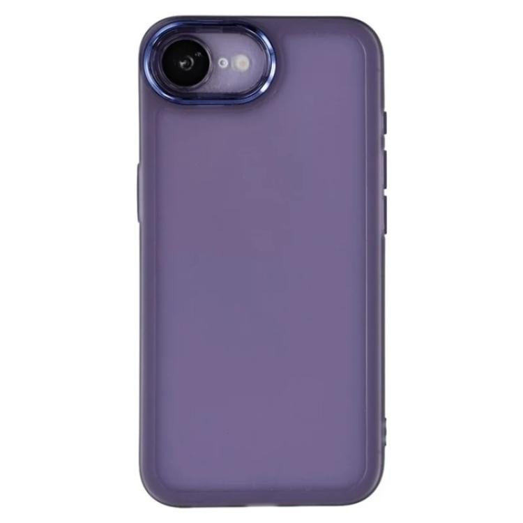 For iPhone 17e / 16e WANLONFENG Electroplated Frame Translucent TPU Phone Case with Screen Film