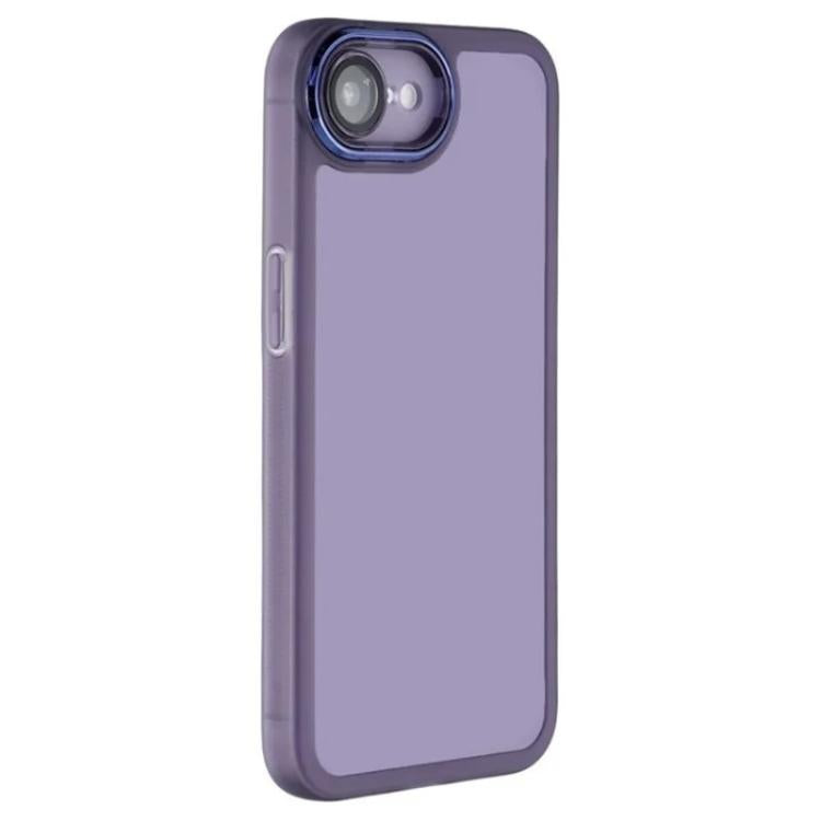 For iPhone 17e / 16e WANLONFENG Electroplated Frame Translucent TPU Phone Case with Screen Film