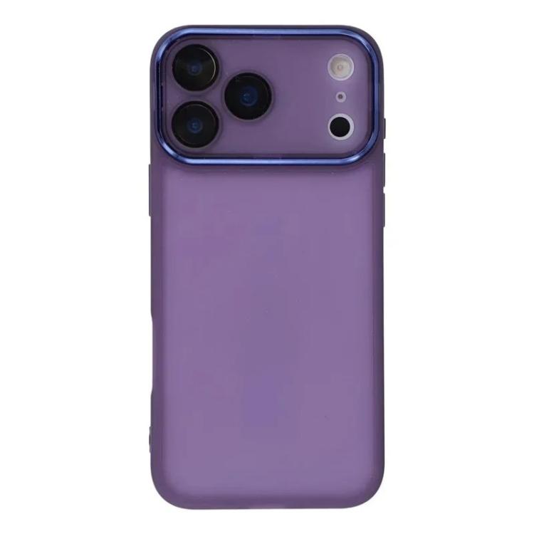 For iPhone 17 Pro Max WANLONFENG Electroplated Frame Translucent TPU Phone Case with Screen Film
