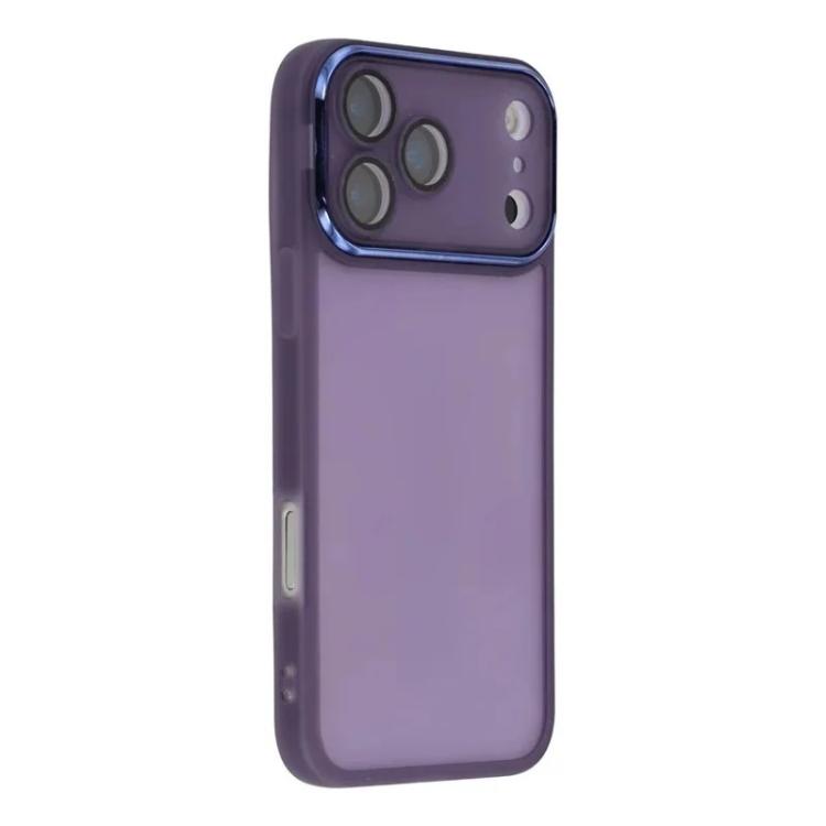 For iPhone 17 Pro WANLONFENG Electroplated Frame Translucent TPU Phone Case with Screen Film
