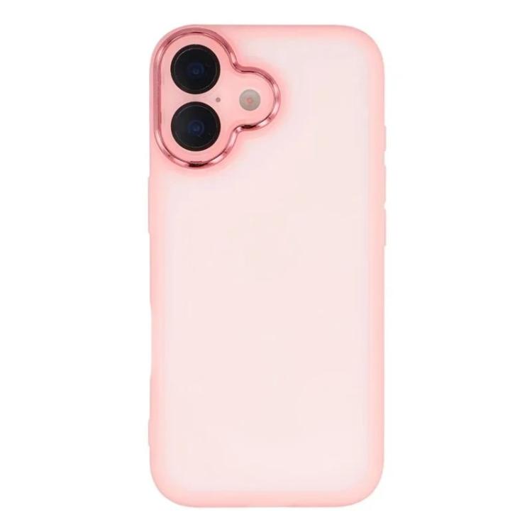 For iPhone 17 WANLONFENG Electroplated Frame Translucent TPU Phone Case with Screen Film