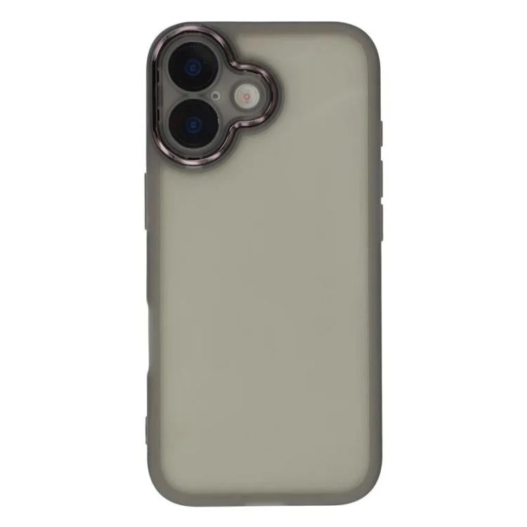 For iPhone 17 WANLONFENG Electroplated Frame Translucent TPU Phone Case with Screen Film