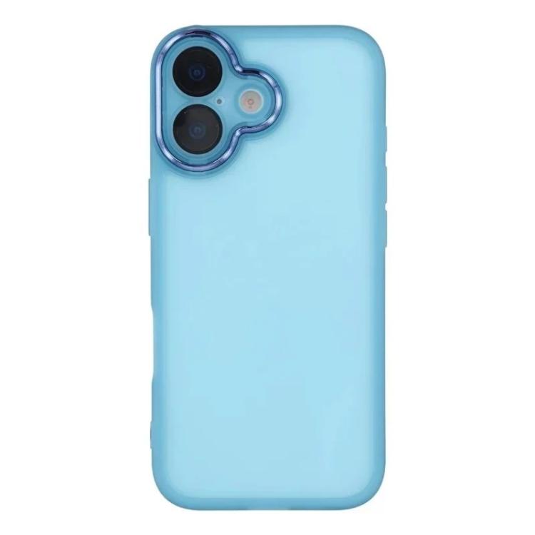 For iPhone 17 WANLONFENG Electroplated Frame Translucent TPU Phone Case with Screen Film