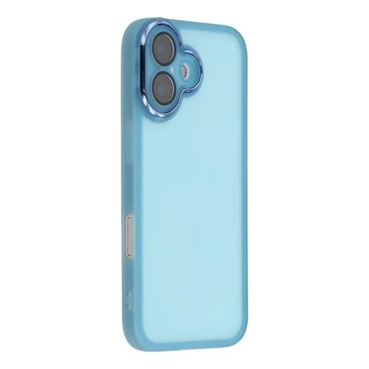 For iPhone 17 WANLONFENG Electroplated Frame Translucent TPU Phone Case with Screen Film