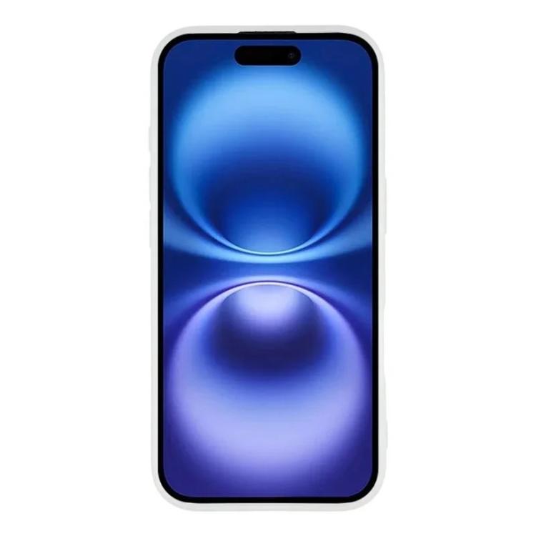For iPhone 16 WANLONFENG Electroplated Frame Translucent TPU Phone Case with Screen Film
