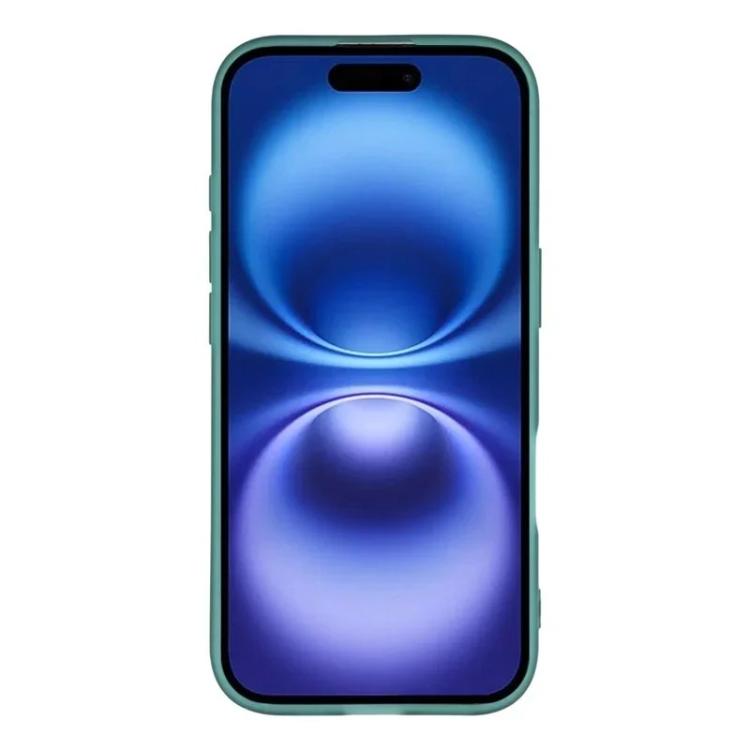 For iPhone 16 WANLONFENG Electroplated Frame Translucent TPU Phone Case with Screen Film