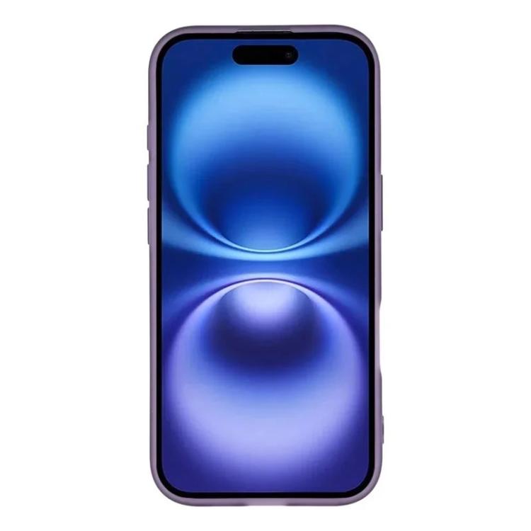 For iPhone 16 WANLONFENG Electroplated Frame Translucent TPU Phone Case with Screen Film