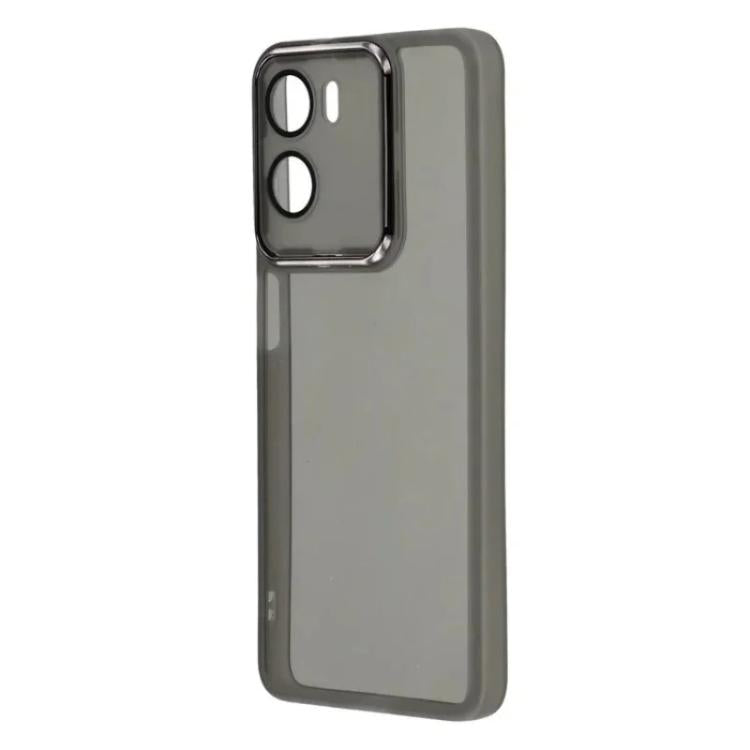 For Motorola Moto G05 4G WANLONFENG Electroplated Frame Translucent TPU Phone Case with Screen Film