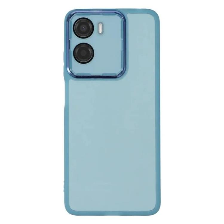 For Motorola Moto G05 4G WANLONFENG Electroplated Frame Translucent TPU Phone Case with Screen Film