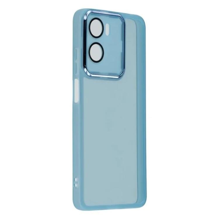 For Motorola Moto G05 4G WANLONFENG Electroplated Frame Translucent TPU Phone Case with Screen Film