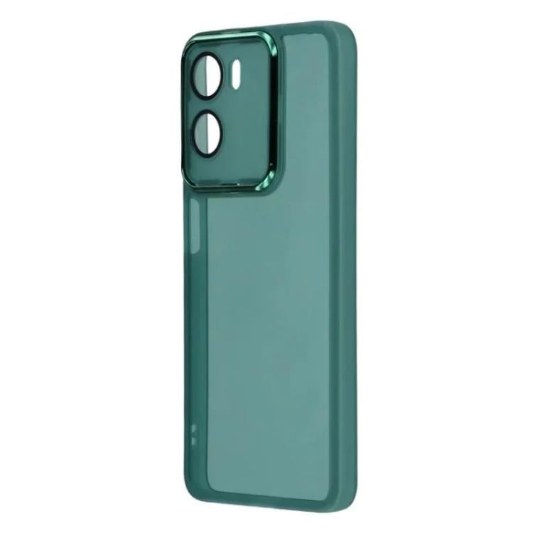 For Motorola Moto G05 4G WANLONFENG Electroplated Frame Translucent TPU Phone Case with Screen Film