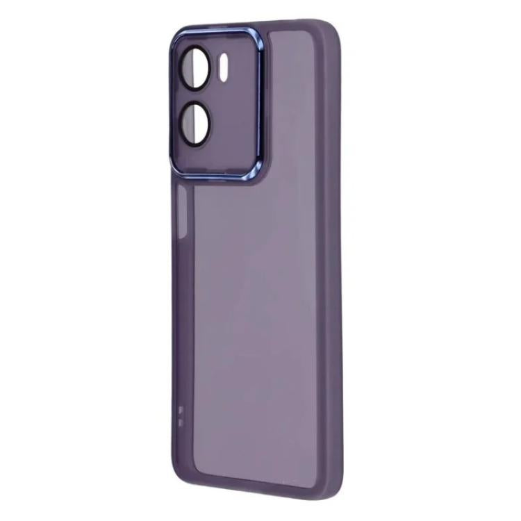 For Motorola Moto G05 4G WANLONFENG Electroplated Frame Translucent TPU Phone Case with Screen Film