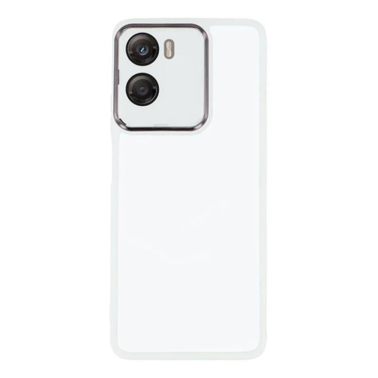 For Motorola Moto G06 Power / G06 4G WANLONFENG Electroplated Frame Translucent TPU Phone Case with Screen Film