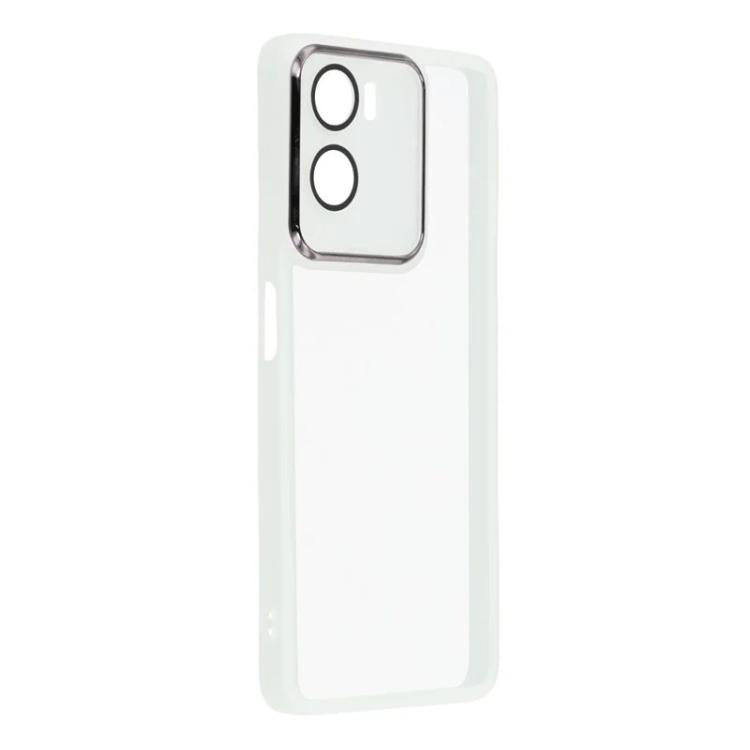 For Motorola Moto G06 Power / G06 4G WANLONFENG Electroplated Frame Translucent TPU Phone Case with Screen Film