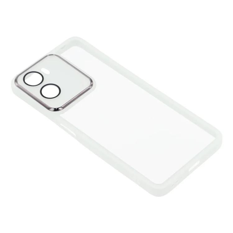 For Motorola Moto G06 Power / G06 4G WANLONFENG Electroplated Frame Translucent TPU Phone Case with Screen Film