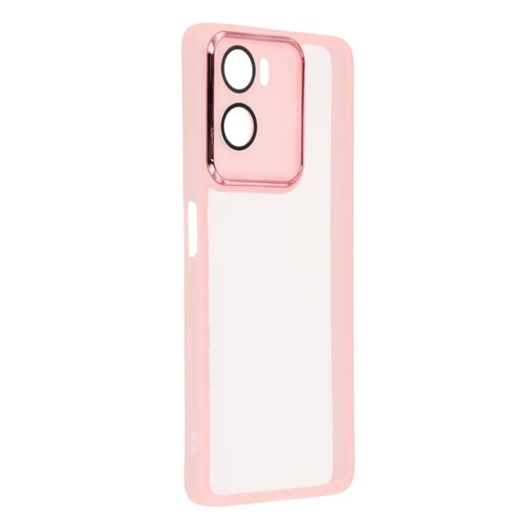 For Motorola Moto G06 Power / G06 4G WANLONFENG Electroplated Frame Translucent TPU Phone Case with Screen Film