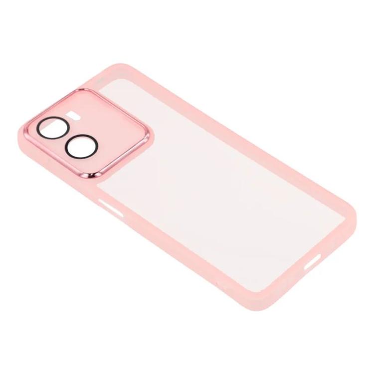 For Motorola Moto G06 Power / G06 4G WANLONFENG Electroplated Frame Translucent TPU Phone Case with Screen Film