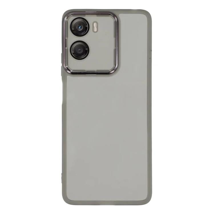 For Motorola Moto G06 Power / G06 4G WANLONFENG Electroplated Frame Translucent TPU Phone Case with Screen Film