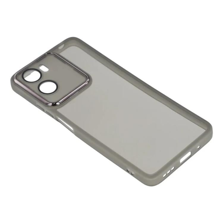 For Motorola Moto G06 Power / G06 4G WANLONFENG Electroplated Frame Translucent TPU Phone Case with Screen Film